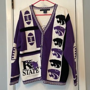 Vintage Kansas State wildcats football sweater Birch Bros. Size large